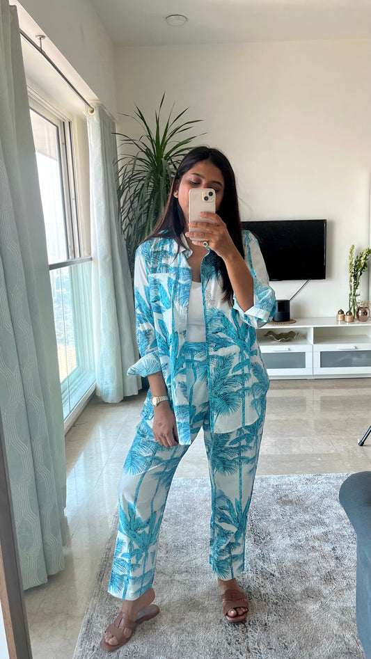 Palm Springs Blue Coord Set -Size M