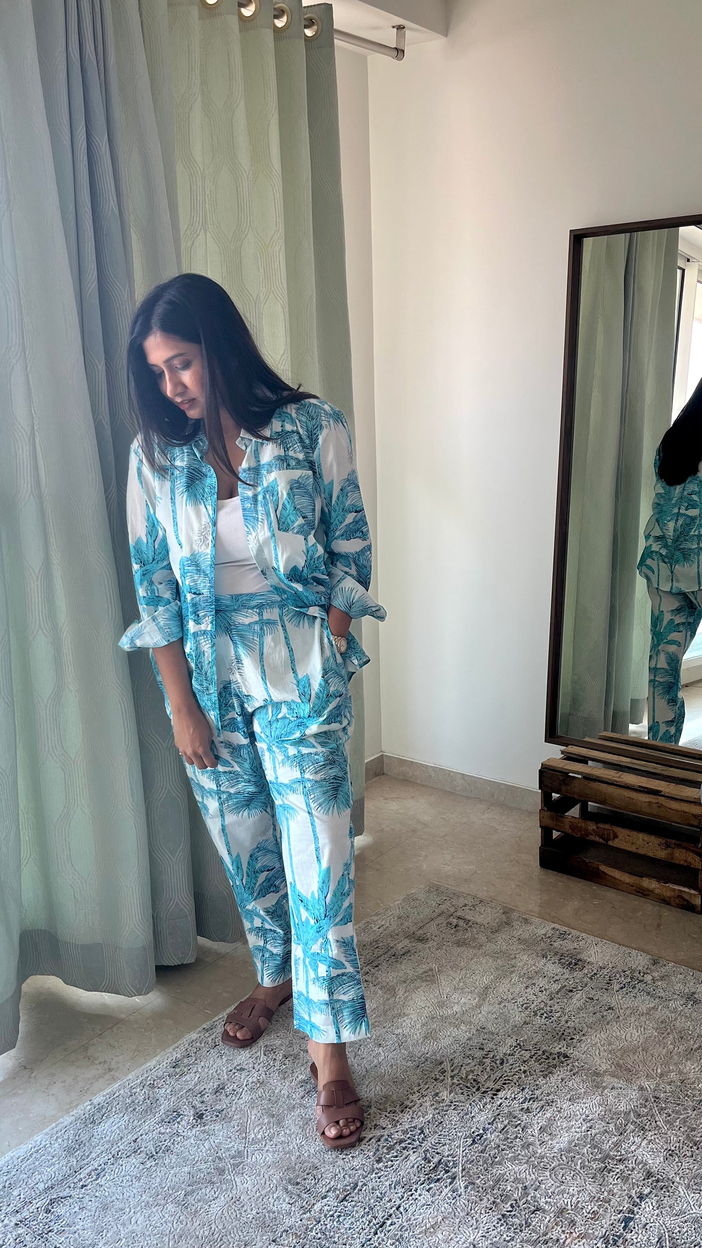 Palm Springs Blue Coord Set -Size M