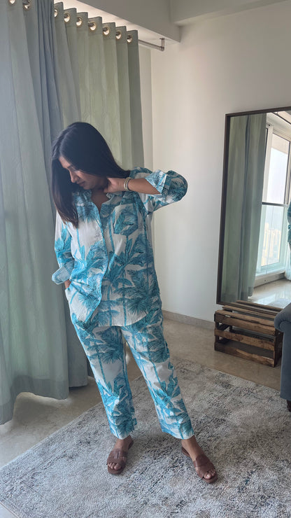 Palm Springs Blue Coord Set -Size M