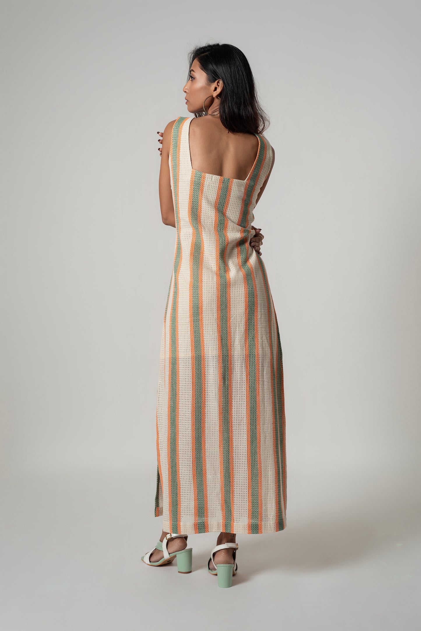 Napa Stripes Slit Dress