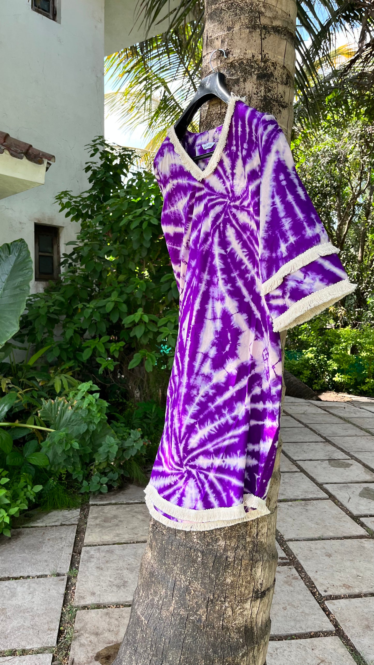 Boho Purple Tie-Dye Dress