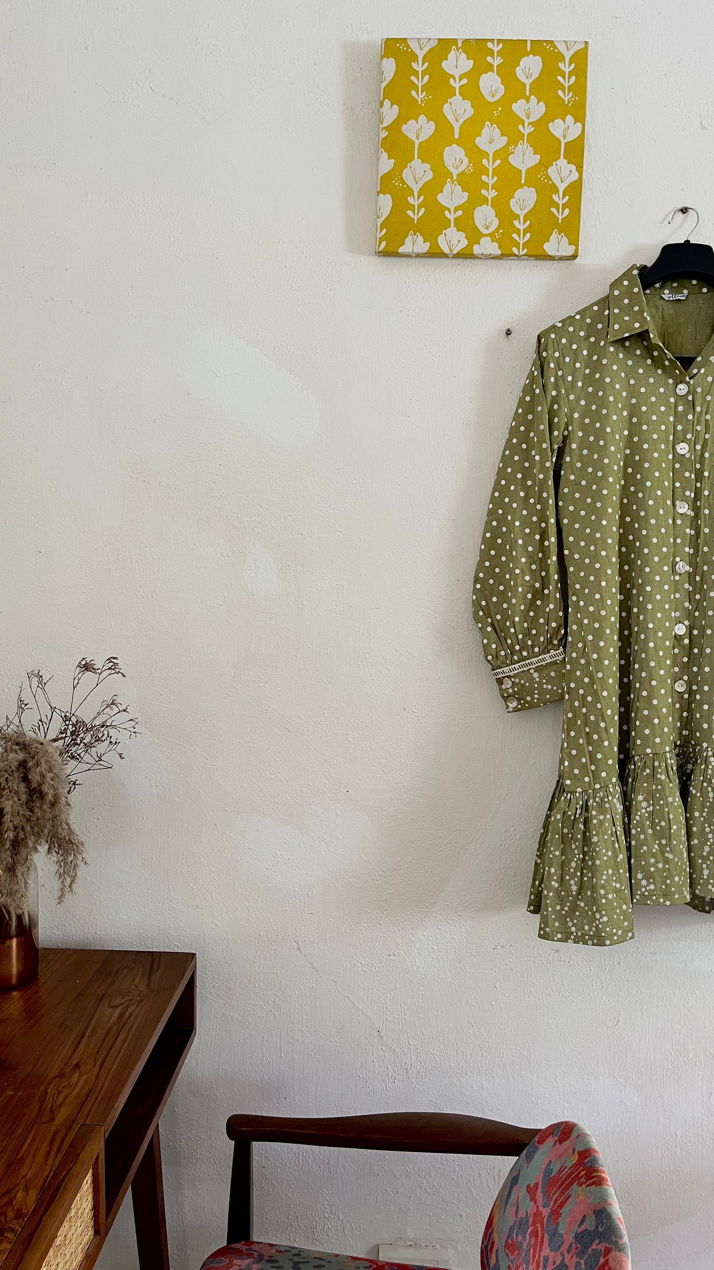 Philly Green Shirt Dress -Size M