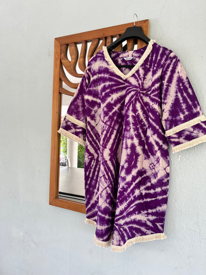 Boho Purple Tie-Dye Dress