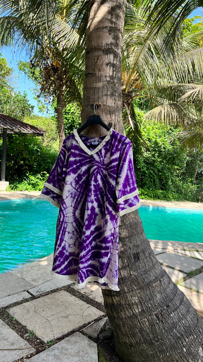 Boho Purple Tie-Dye Dress