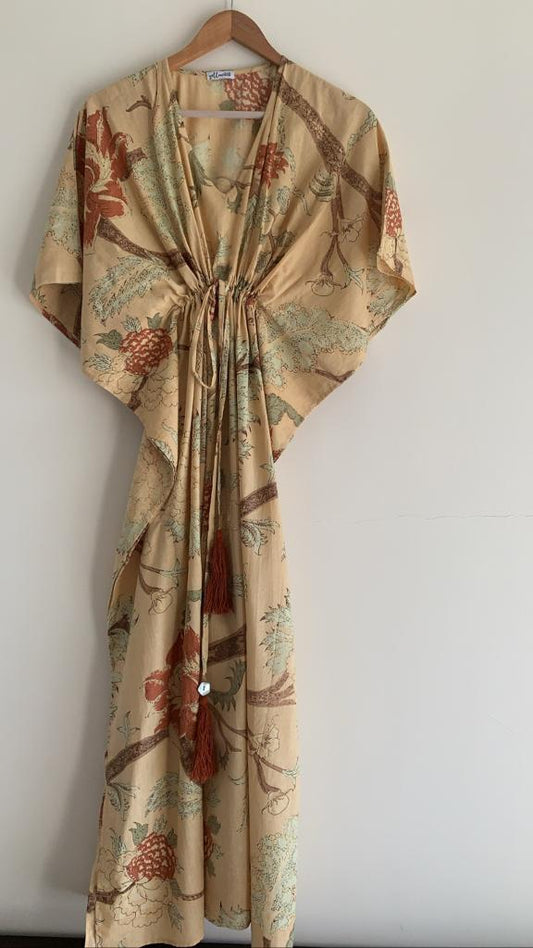 Beige Long Kaftan